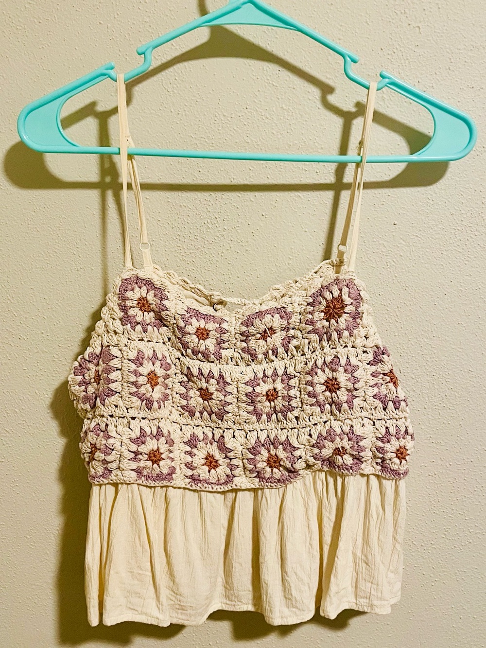 Crochet Floral Lucky Brand Top